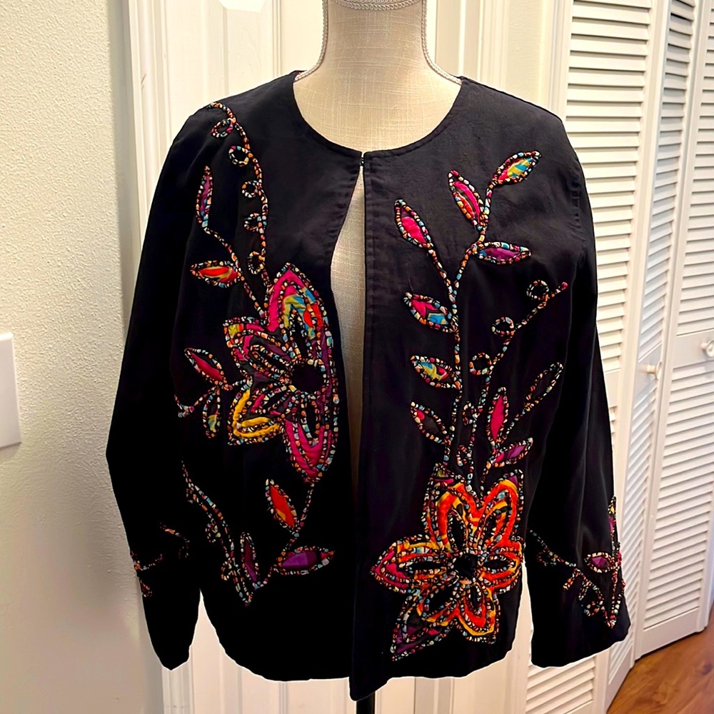 Choices embroidered beadwork jacket